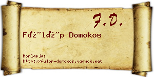 Fülöp Domokos névjegykártya
