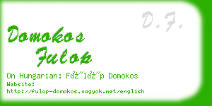 domokos fulop business card